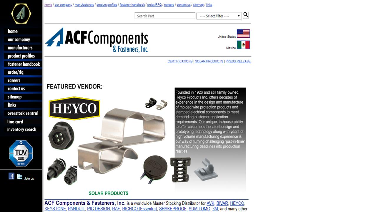 ACF Components & Fasteners, Inc. Cold Headed Parts